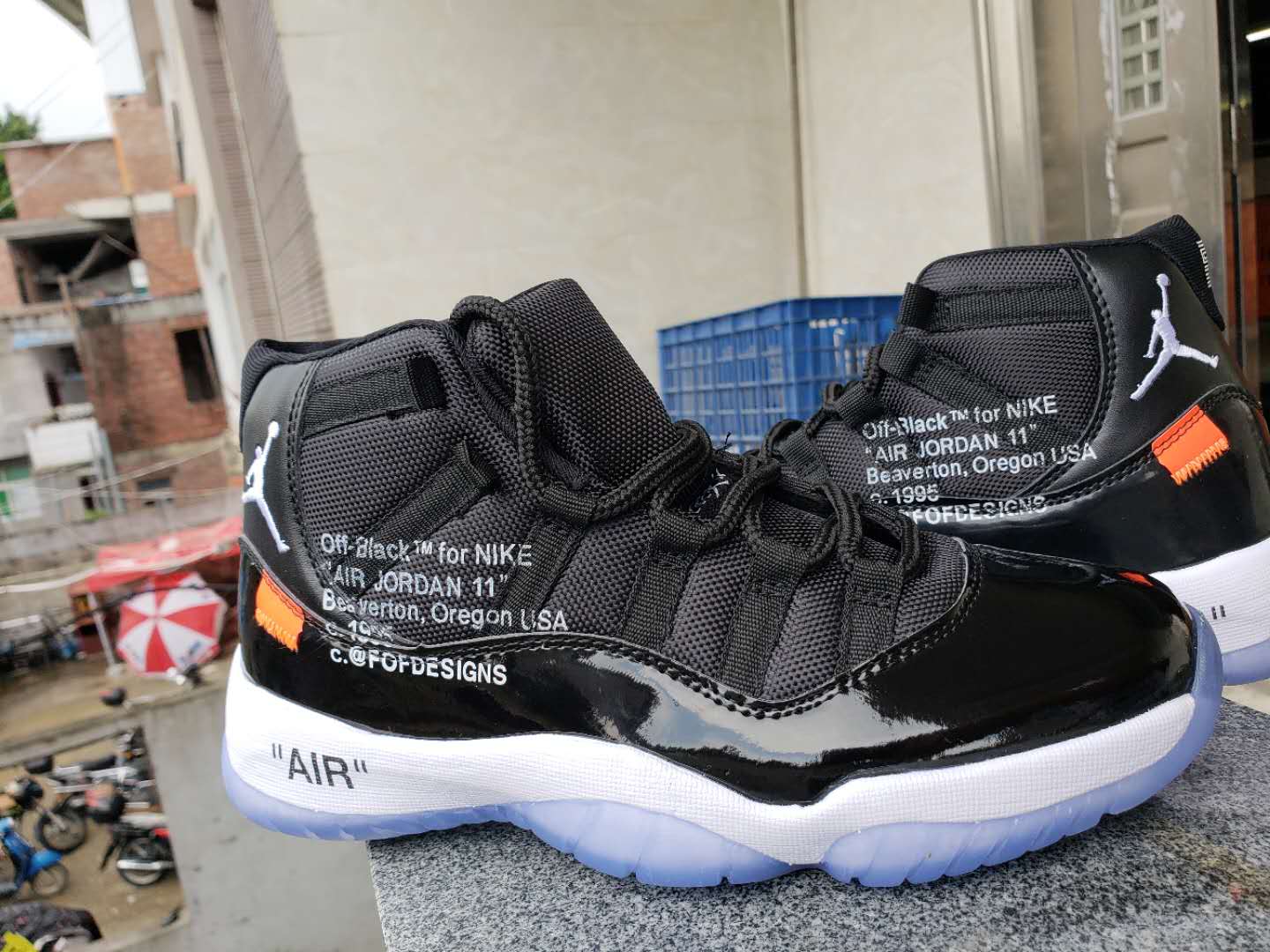 Off-white Air Jordan 11 Slam Dunl Black White Shoes